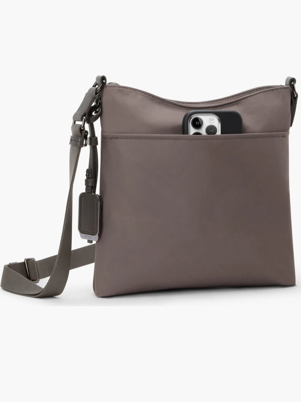 NWOT NEW TUMI Voyageur Tyler Nylon Crossbody Bag Mauve Dusty Pink, Color Mink - Picture 2 of 7